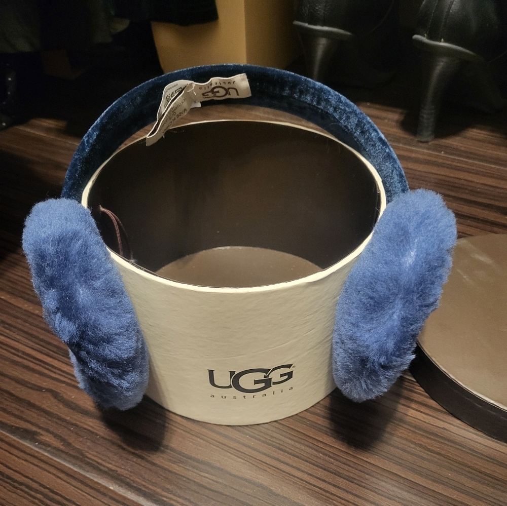 UGG Navy Blue NWT Earmuffs - comes with storage box!